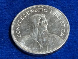5.- Franken 1965, 835 Silber, 15 Gr