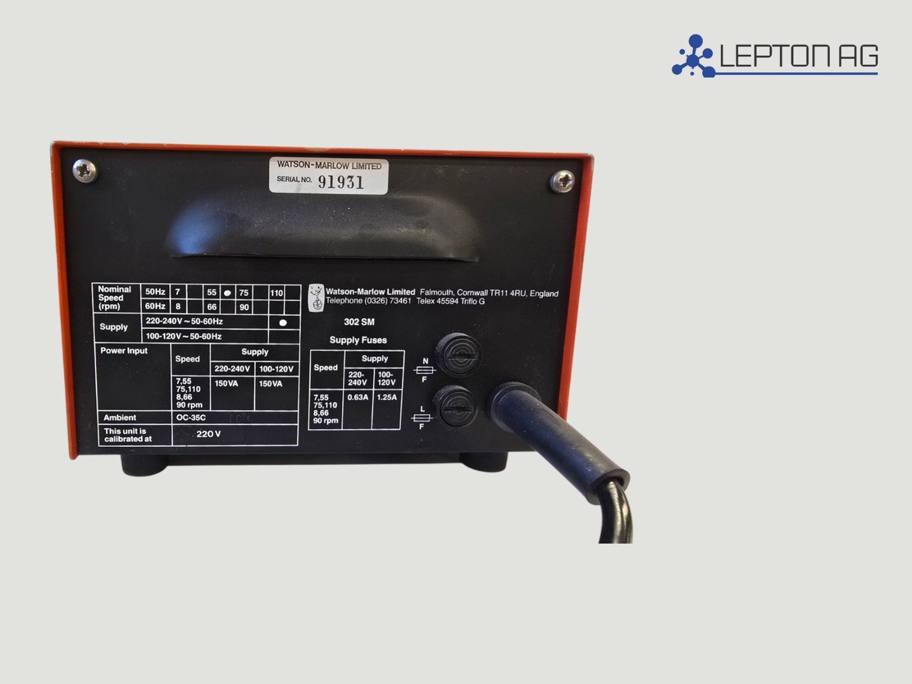 Altri prodotti elettronici: Watson Marlow 302 SM – Usato da Niederdorf venduto da LeptonAG_Labor 3