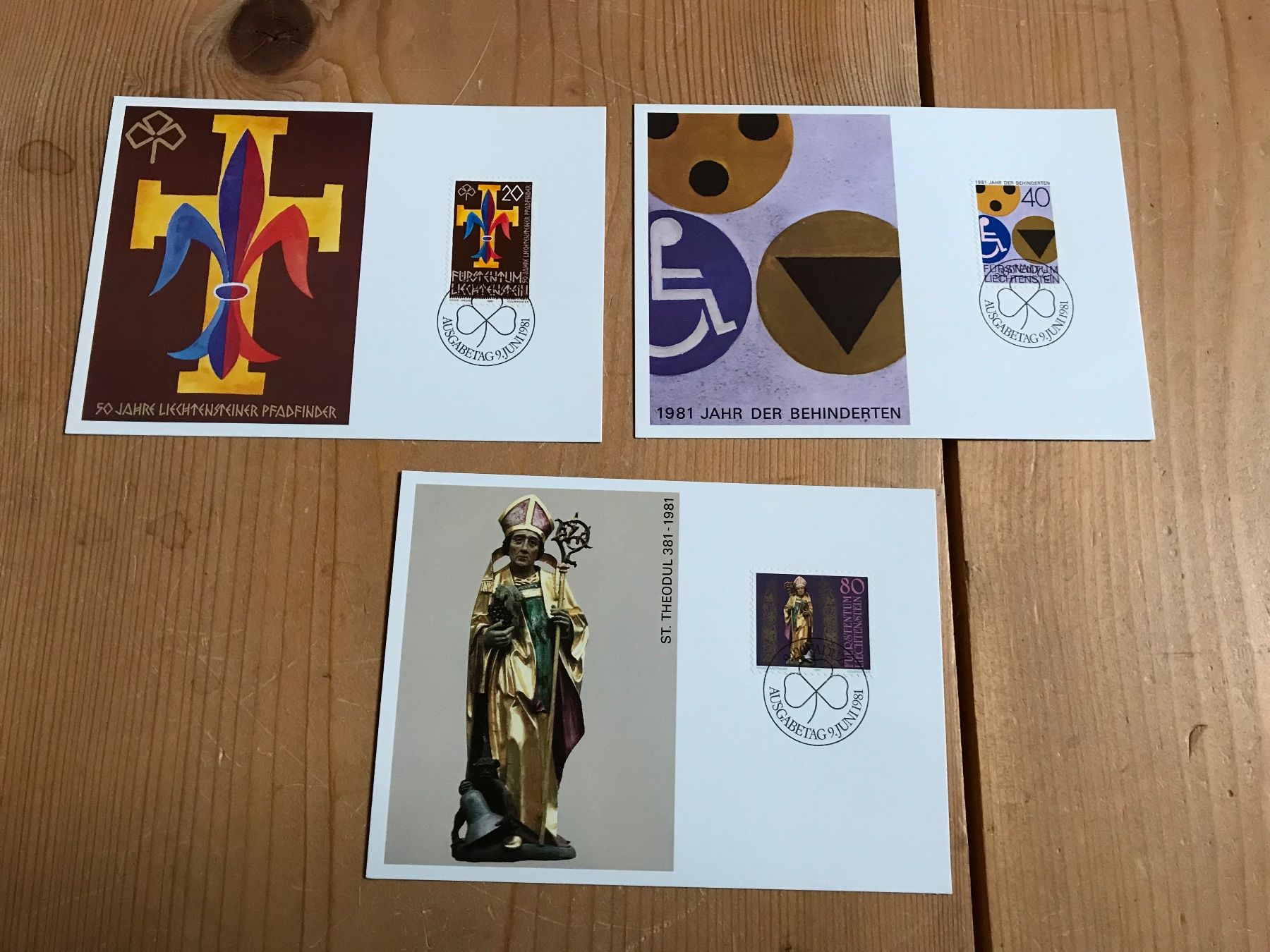 Alle Briefmarken: briefmarken FL 3 postkarten 9.3.1981 – Gebraucht aus liestal von makai05