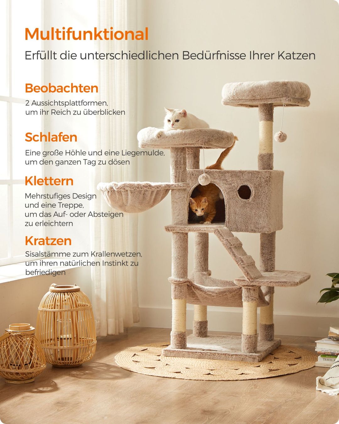 Tiragraffi: Kratzbaum Katzenbaum Weicher Bezug STYLO – Nuovo (secondo la descrizione) da Lachen SZ venduto da MAMORU-MOEBEL 3