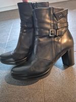 Stiefeletten aus Leder, Schwarz, Grösse 41