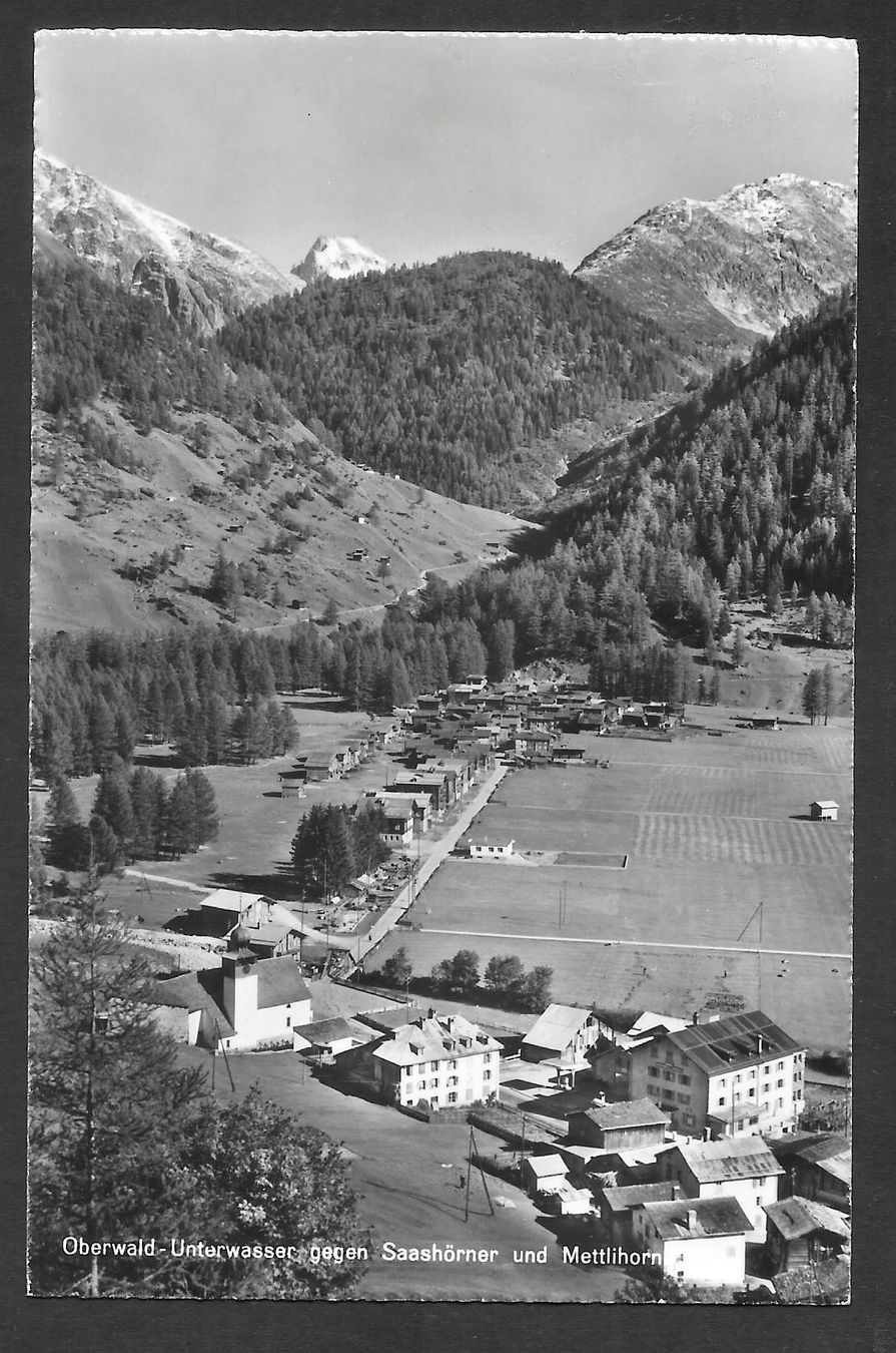 Cartoline postali: Oberwald - Unterwasser gegen Saashörner – Usato da Olten venduto da clotaldi