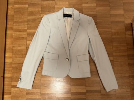 Zara Basic Sommerblazer Hellblau, Gr. S - Neuwertig!