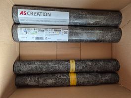 AS Creation Vliestapete, Grau-Schwarz Metallic