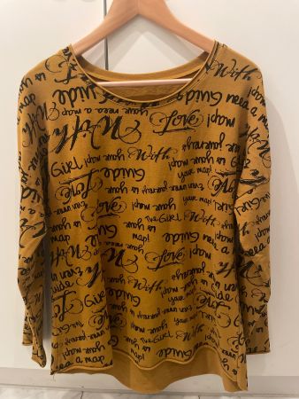 Italienischer Oversize Pullover helles Braun Baumwolle
