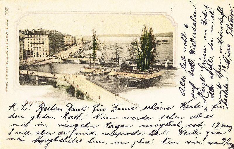 Cartoline postali: Genève - Litho + 1901 – Usato da Emmenbrücke venduto da teestube