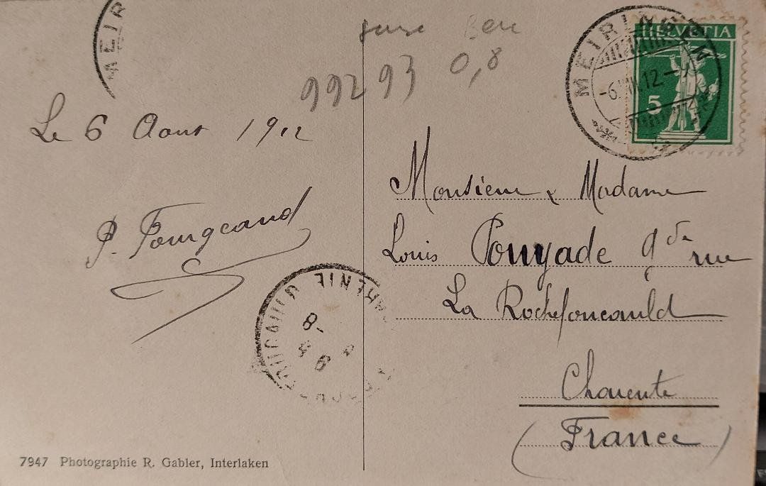 Cartoline postali: BRÜNIGSTRASSE und Sustenhörner - 1912 – Usato da Delémont venduto da Domdom1 1