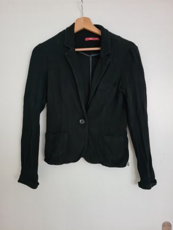98%-Baumwolle-Blazer schwarz Gr.XS
