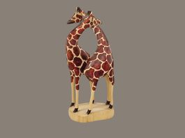 Sculpted Wooden/ Geformtes Holz/ Bois sculpté giraffe