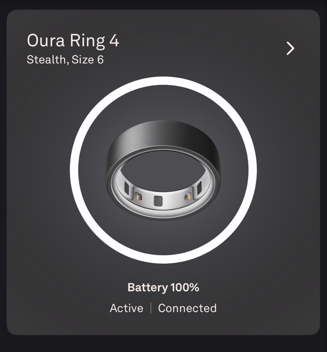 Oura Ringe: Oura Ring 4 – Stealth – Size 6 – Gebraucht aus Zürich von cctsim 2