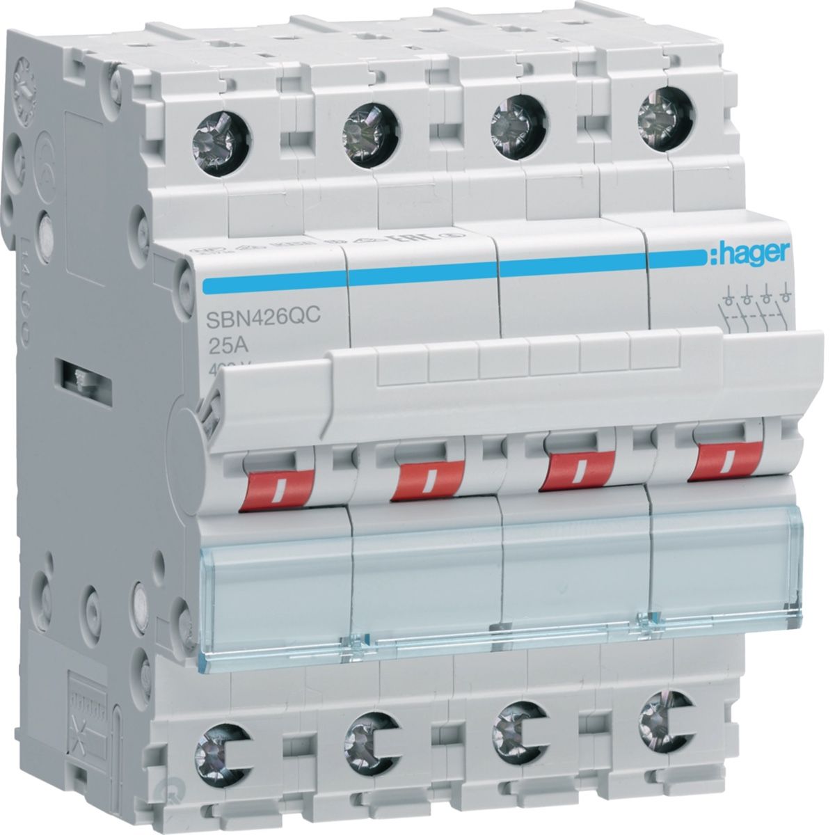 Hager Schalter: REG-Ausschalter Hager quickconnect 25A 400V – Neu und originalverpackt aus Bassersdorf von van_9j7w
