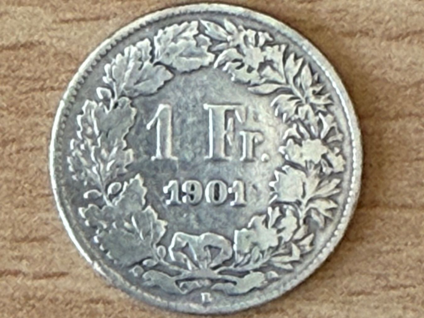 Alle Münzen: 1 Franken 1901 – Gebraucht aus Hinterkappelen von Numismatik3032