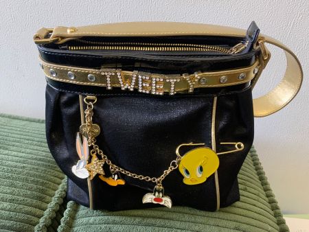 Handtasche in schwarz mit Looney Toons