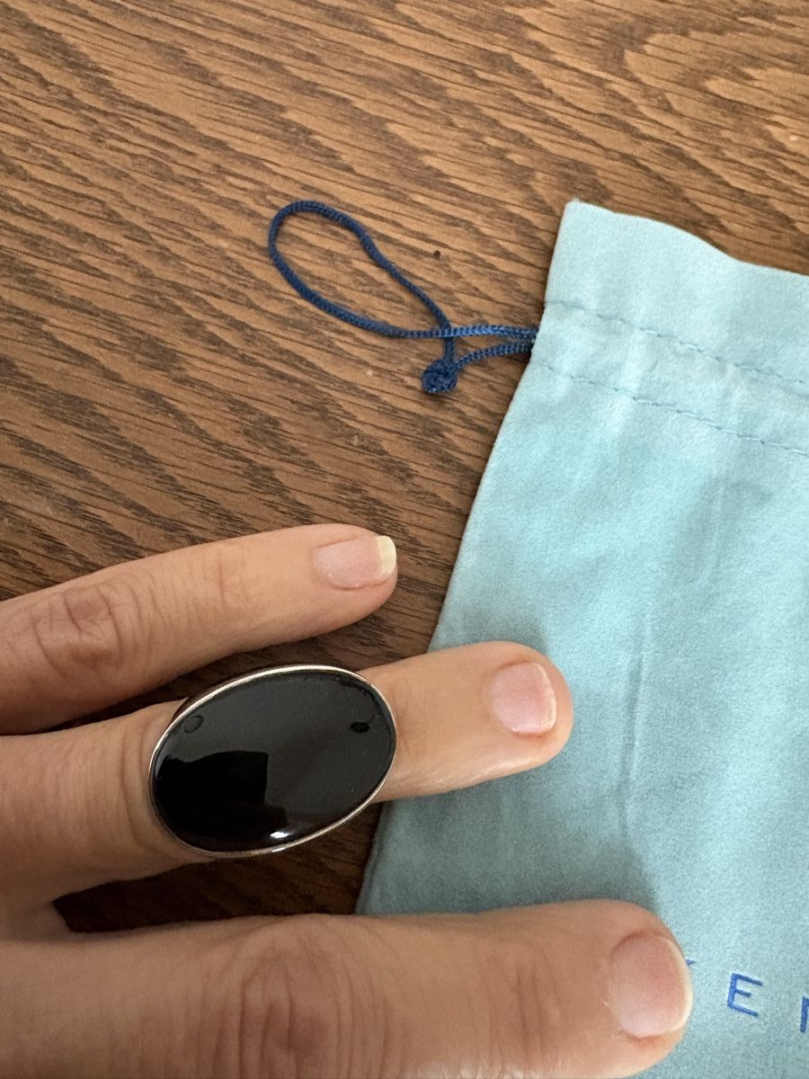 Onyx Bagues: Silberner Ring 925 mit schwarzem Onyx  Stein – Neuf avec emballage d'origine à Würenlos par maxli012