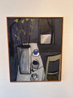 Gemälde, Hans Uster -selten- 'Blaue Tasse' 1958 Top!