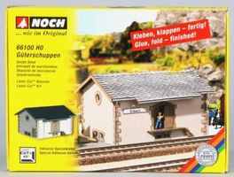 Noch 66100 H0 Güterschuppen, Laser-Cut Bausatz 1:87, farbig