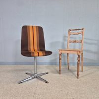 1 Stück 70er Swivel Stool Drehstuhl Polsterstuhl Stuhl