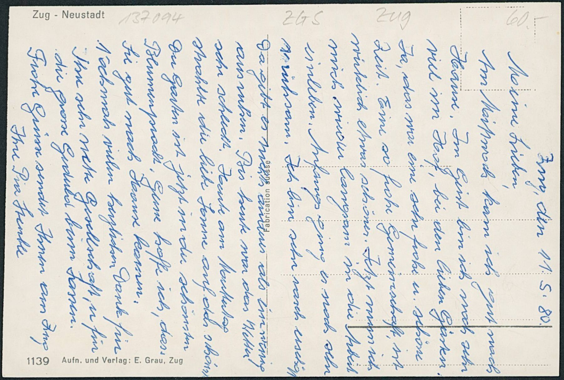 Cartoline postali: ZGS Zug – Nuovo (secondo la descrizione) da Schindellegi venduto da leecollect 1