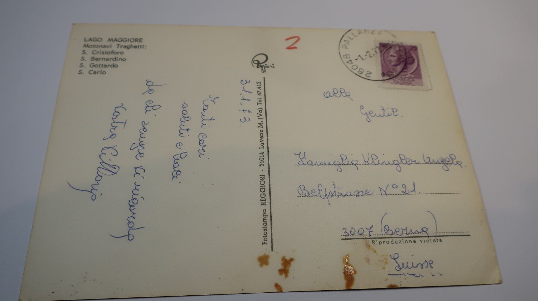 Ansichtskarten: Lago Maggiore  1973 Bateaux – Gebraucht aus Cormoret von Pascalll2001 2