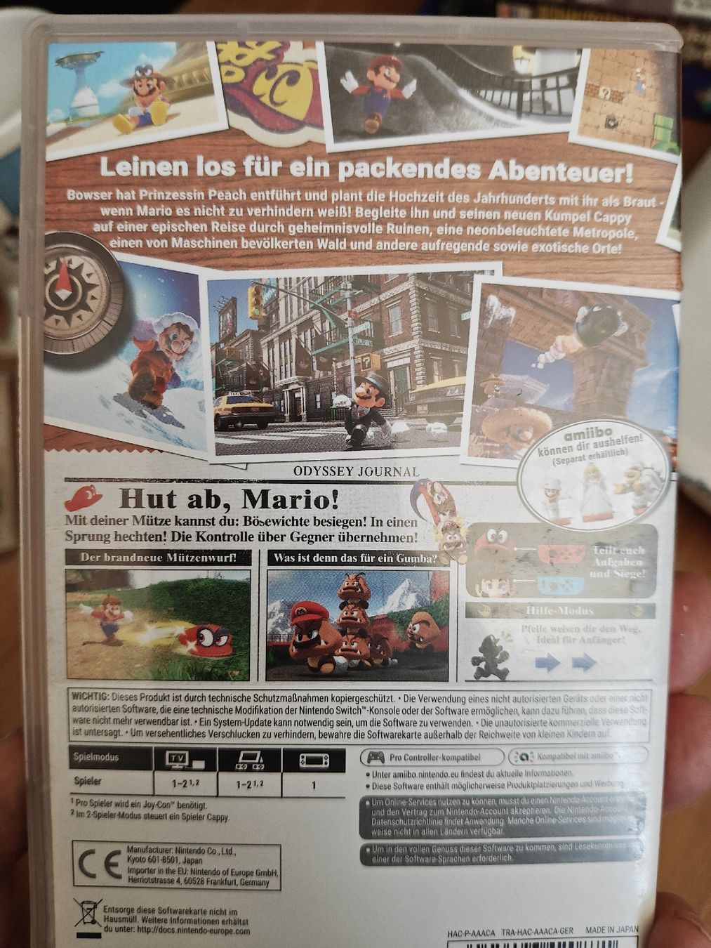 Giochi: Super Mario Odyssey Nintendo Switch – Usato da Zürich venduto da typish 1