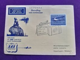 Flugbrief WIEN-KOPENHAGEN, 25.Mai 1961 !!!
