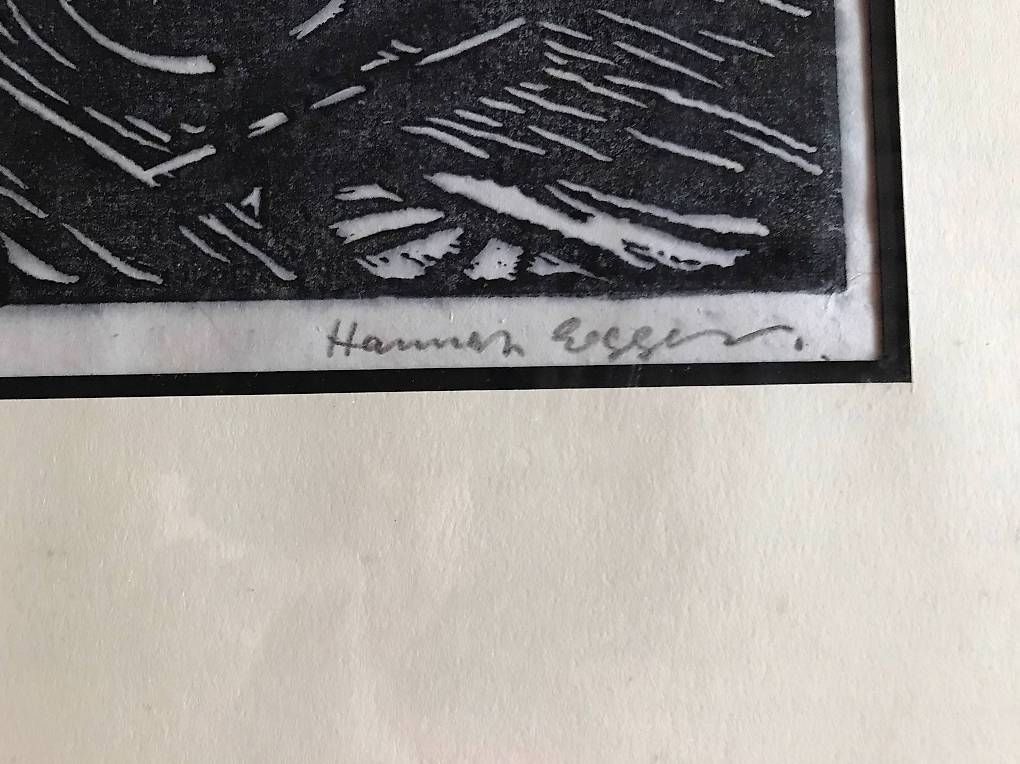 Xilografie: Gravure sur bois de la bernoise Hannah EGGER – Usato da Estavayer-le-Lac venduto da mar_2s6b 3