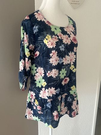 3/4 Arm Shirt mit Muster von Multiblu Gr. 38