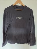 Emporio Armani Longsleeve S grau | Baumwolle