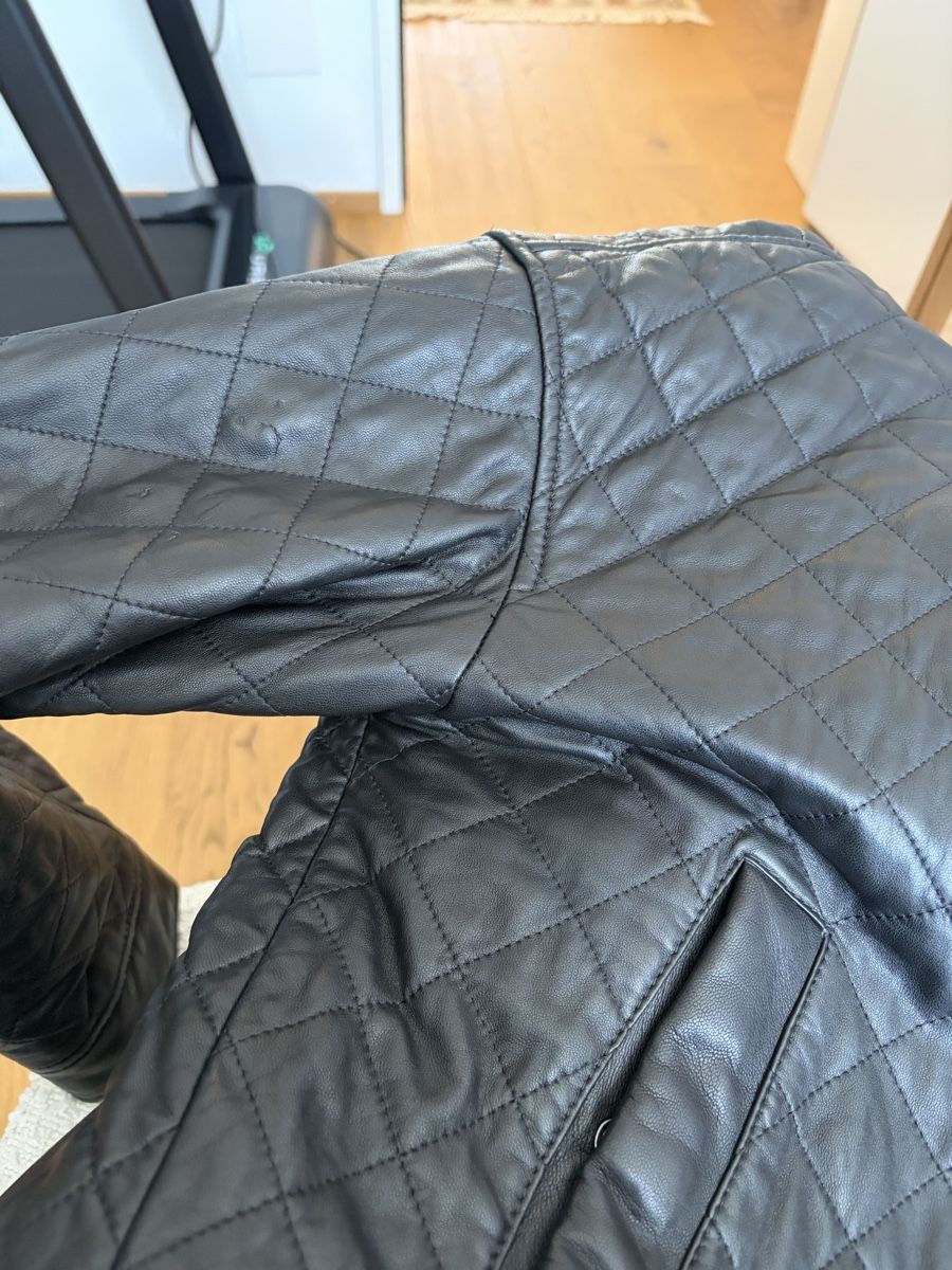 Massimo Dutti Giacche: Massimo Dutti Lederjacke gesteppt schwarz Grösse S – Usato da Chur venduto da Mity88 7