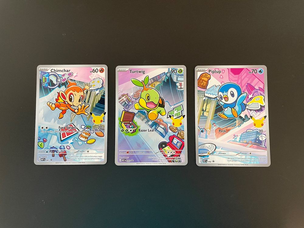 Pokémon First Partner Gen 4 Chimchar, Turtwig & Piplup (Gebraucht) in ...