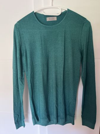 FALCONERI Pullover 100% Kaschmir Grösse L dunkelgrün