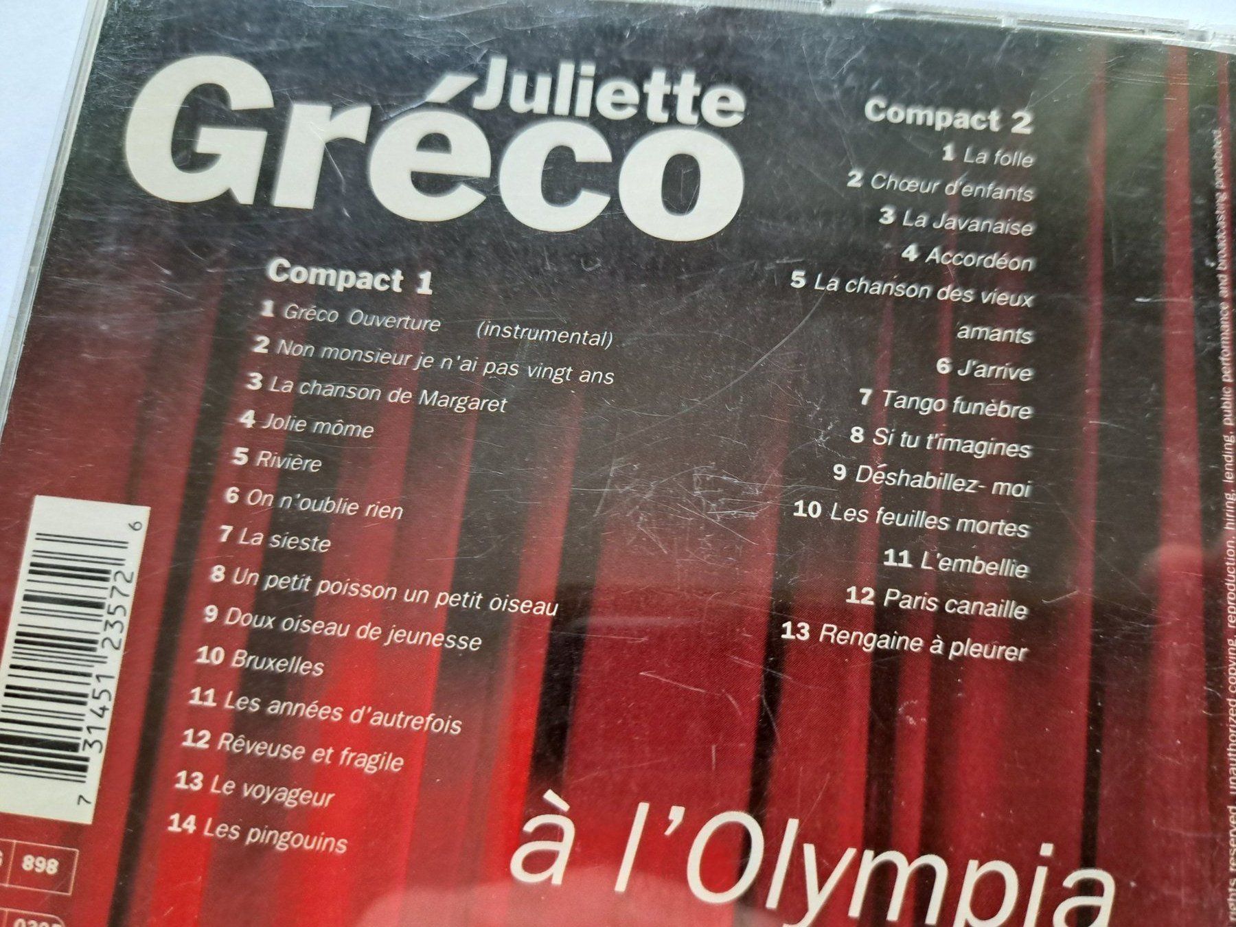 CD: Cd Juliette Greco à l'Olympia  – Usato da Pully venduto da bro_n52j 2