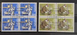 Schweiz 1993/94 Berufe Käser & Winzer 4er-Blocks Ersttag