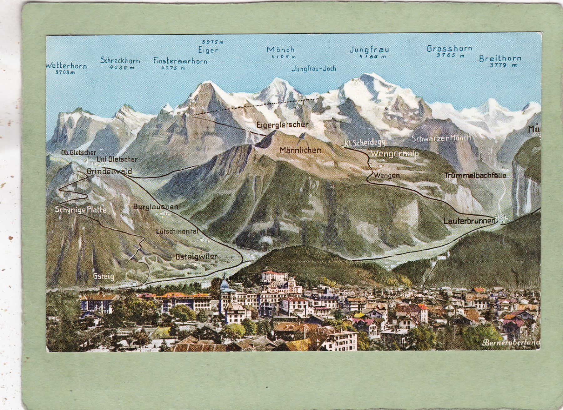 Cartoline postali: Berner Oberland – Usato da Herisau venduto da Lisegrat2008