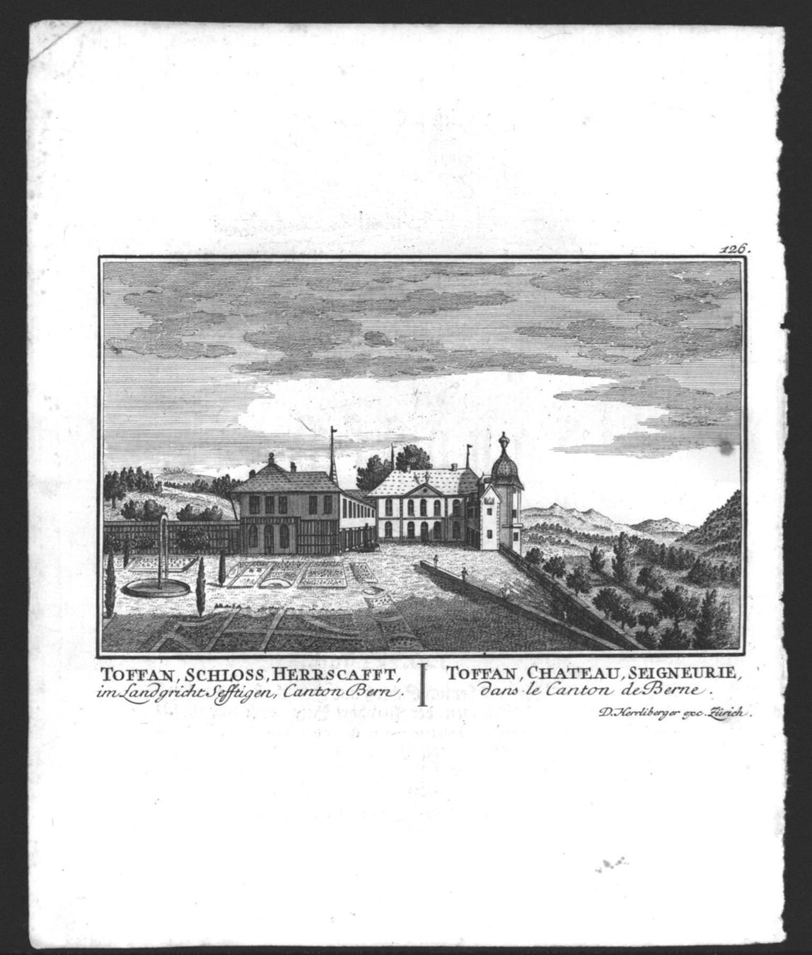 Stiche: Toffan von Herrliberger 1754 – Gebraucht aus Rafz von Helvet32