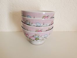 Lot de 4 bols fleuris