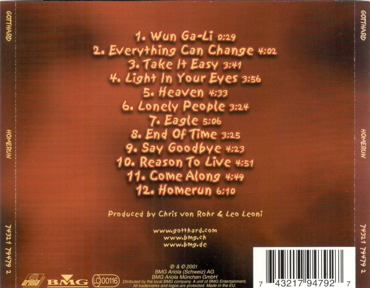 CD: Gotthard Homerun CD – Usato da St. Margarethen TG venduto da Smiley-Face 1