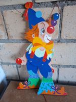 Lustiger Clown Holzfigur Hampelmann Retro Vintage Deko 🤡🎉