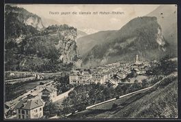 Thusis, Ortsansicht gegen die Viamala mi
