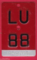 VELONUMMER / FAHRRADSCHILD, LU 88