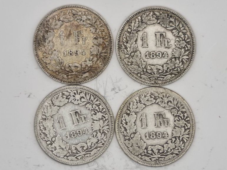 Tutti le monete: 1 FR 1894 Lot 4 Stück – Usato da Bure venduto da chap981