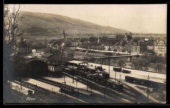 Cartoline postali: AK Olten, Blick über den Bahnhof – Usato da Berlin venduto da bartko-reher