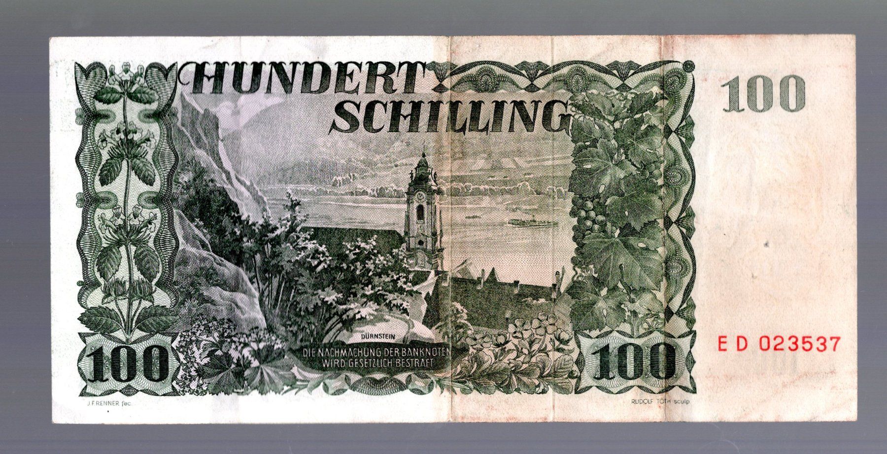 Banconote: Austria 100 schilling 1954 – Usato da Leibstadt venduto da baroc333 1