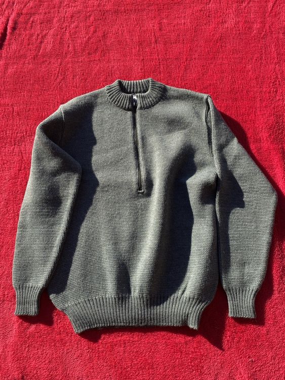 Herren Wollpulli Gr. 52 mit Reissverschluss warm & kuschelig 1