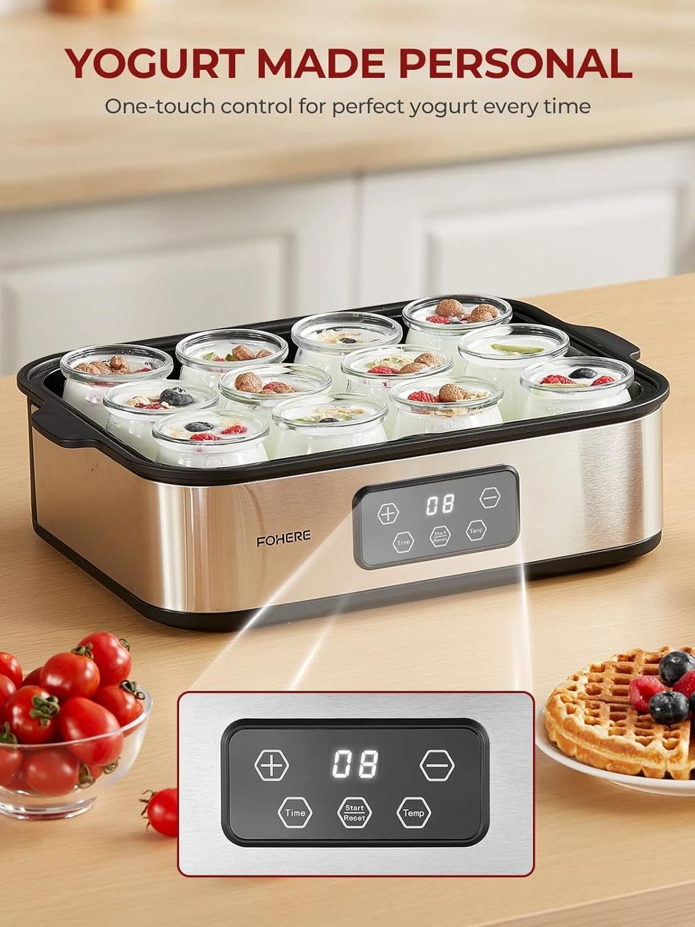 Elettrodomestici da cucina: Joghurtbereiter mit 8 Gläsern und Timerfunktion – Nuovo e nell'imballaggio originale da Herisau venduto da Senn24 6