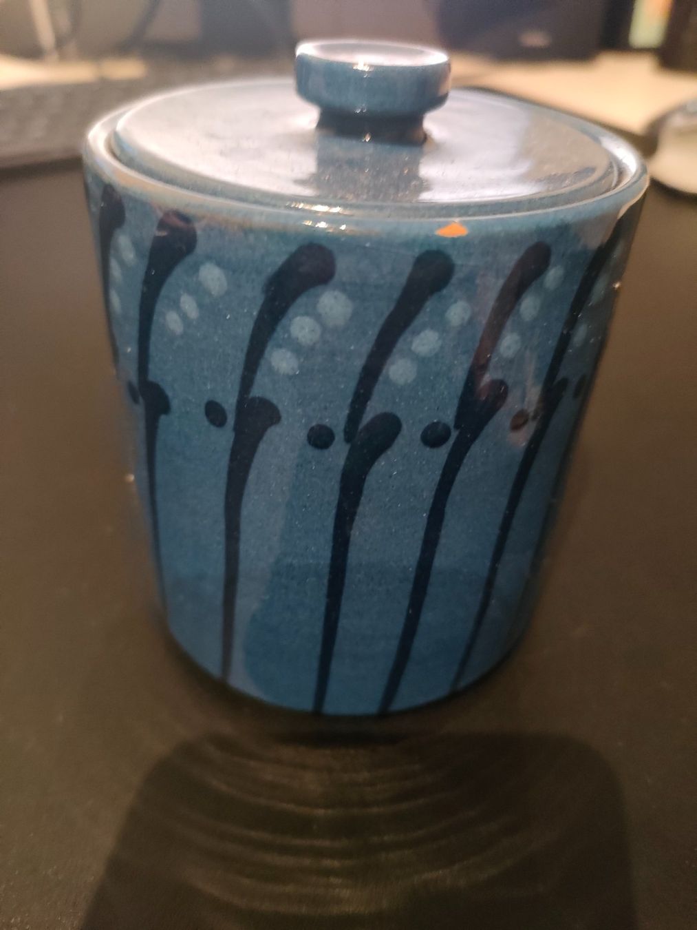 Zuccheriere: blaue Ton Zuckerdose – Usato da Wiesendangen venduto da s_er 2