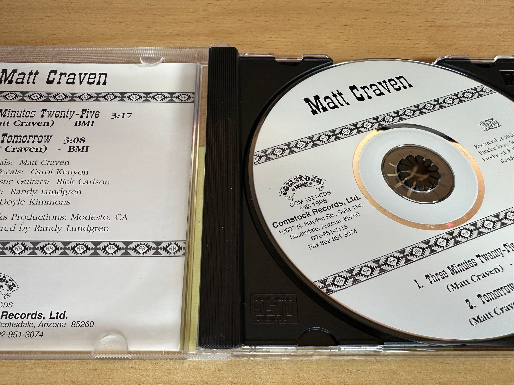 CD: Matt Craven - Matt Craven - Single CD – Usato da Rikon im Tösstal venduto da Alpenmutz 2