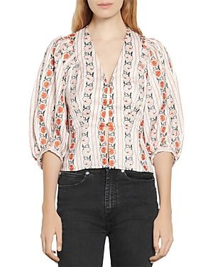 Sandro Chemisiers: Sandro Embroidery Viscose Blend Blouse – D'occasion à St.Josefen par lop_lh8d 2