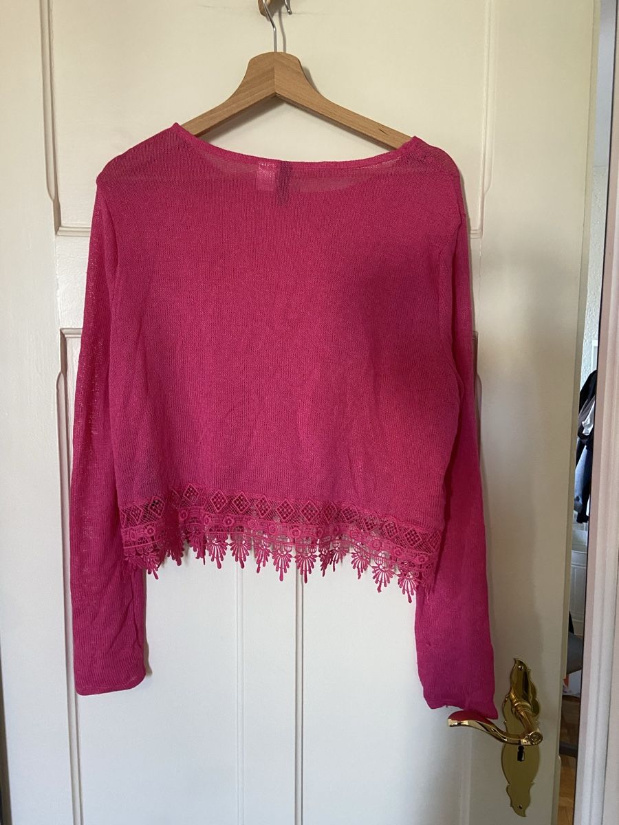 H&M Maglioni & Felpe: Damen Pullover H&M pink Spitzenborte, Grösse L – Usato da Bern venduto da rah_fpy5 3