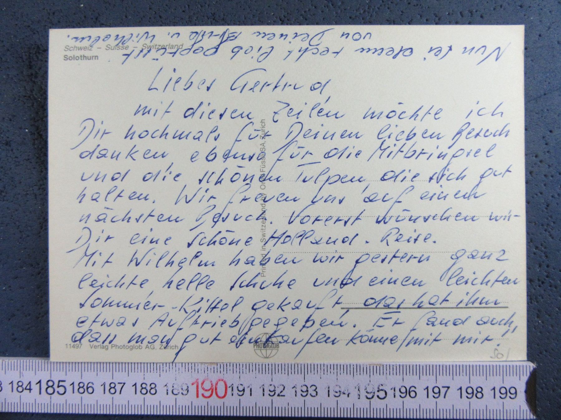 Cartoline postali: SOLOTHURN AK SO – Usato da Ettingen venduto da Hausi4711 1